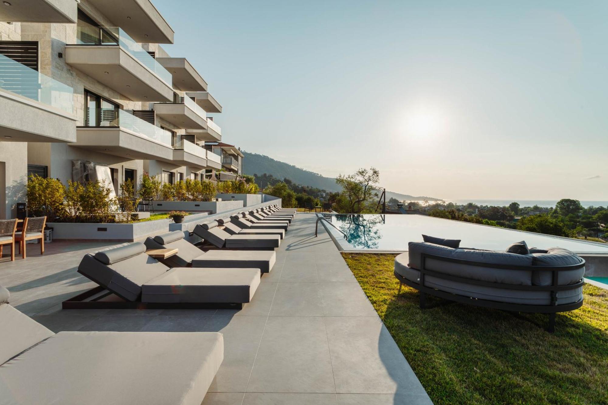 Toska Tower Aparthotel Chrysi Ammoudia Luaran gambar